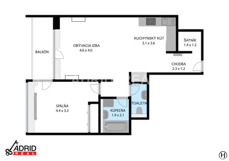 MODERNE UND GERÄUMIGE 2-ZIMMER-WOHNUNG IM BELIEBTEN PROJEK